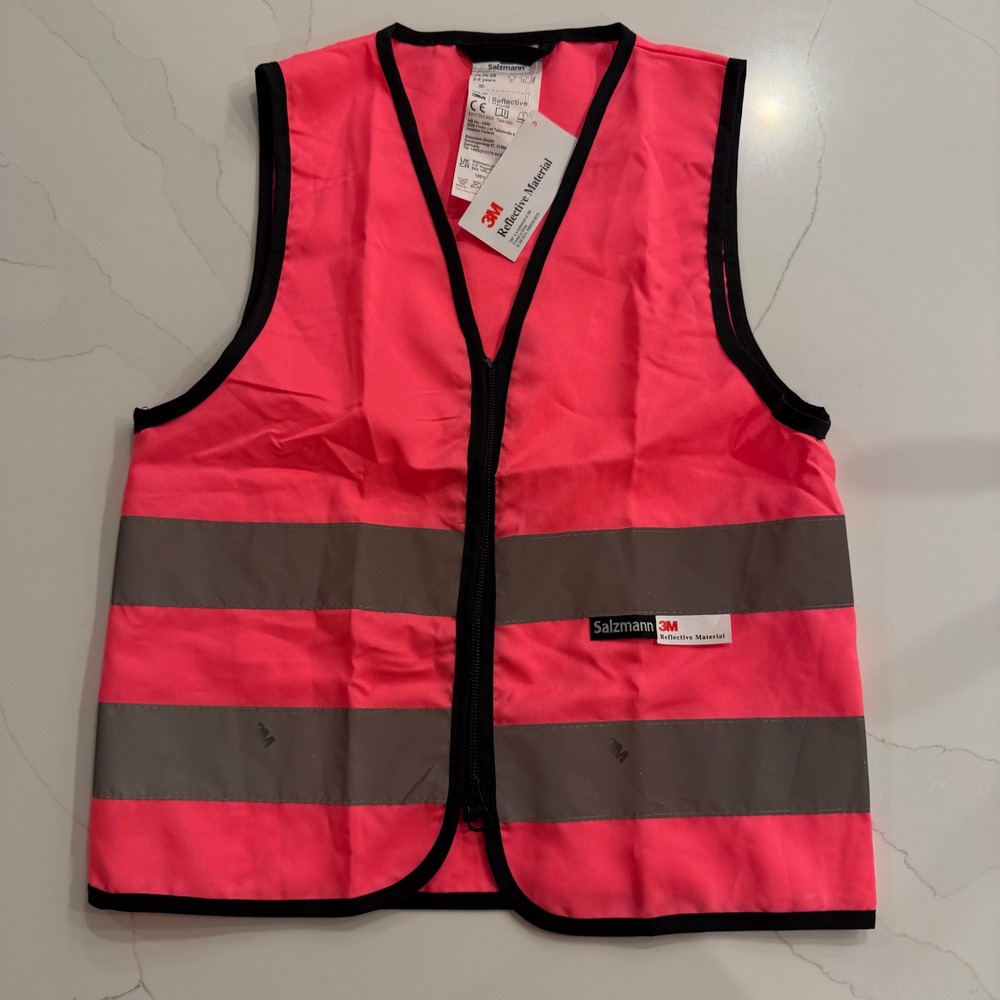Salzmann Kids High Visibility Reflective Safety Vest Neon Pink 3M XXS 2-5 Years